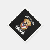 私の犬でさえRetrieverトランプ米国旗を愛している スタンダードカクテルナプキン (角)