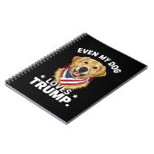 私の犬でさえRetrieverトランプ米国旗を愛している ノートブック (左側)