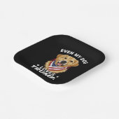 私の犬でさえRetrieverトランプ米国旗を愛している ペーパープレート (傾斜あり)