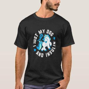 私の犬とインスリン 1型糖尿病啓発 ク Tシャツ