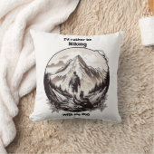 私の犬とハイキング クッション (ブランケット)