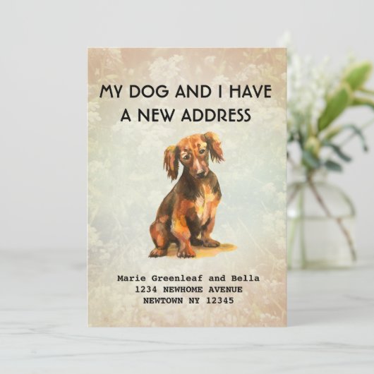 私の犬と引越しのお知らせ 案内状 (スタンド正面)