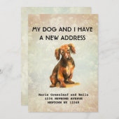 私の犬と引越しのお知らせ 案内状 (正面/裏面)