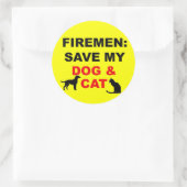 私の犬と救猫に火が付いた場合 ラウンドシール (バッグ)