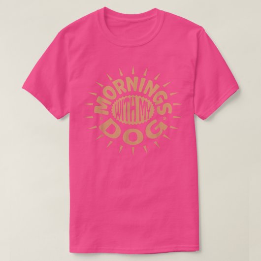 私の犬と朝 Tシャツ (デザイン正面)