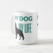 私の犬と犬の影 コーヒーマグカップ (正面左)