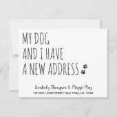 私の犬と私の引っ越しました新しいアドレス犬の移動 案内状 (正面)