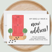 私の犬と私の新しいアドレスの移動発表 案内状