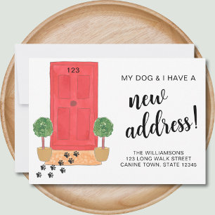 私の犬と私の新しいアドレスの移動発表 案内状
