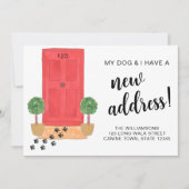 私の犬と私の新しいアドレスの移動発表 案内状 (正面)