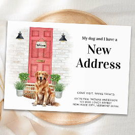 私の犬と私の新しいアドレスゴールデンレトリバー移動 案内状