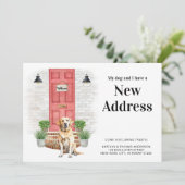 私の犬と私の新しいアドレス黄色のラブラドール移動 案内状 (スタンド正面)