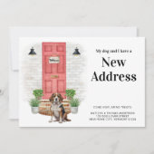私の犬と私の新しいアドレスBeagle犬の移動 案内状 (正面)