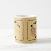 私の犬と私はアリー・ベアディ織りが大好き コーヒーマグカップ (中央)