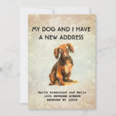 私の犬と私は引っ越しました 案内状 (正面)