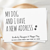 私の犬と私は新しいアドレスを持っている犬を移動 ポストカード