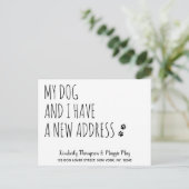 私の犬と私は新しいアドレスを持っている犬を移動 ポストカード (スタンド正面)
