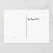 私の犬と私は新しい住所を引っ越している 案内ポストカード (裏面)