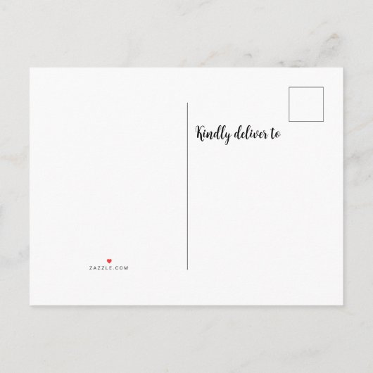 私の犬と私は新しい住所を引っ越している 案内ポストカード (裏面)