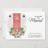 私の犬と私は英語のブルドッグ犬の移動を移動した 案内状 (正面)