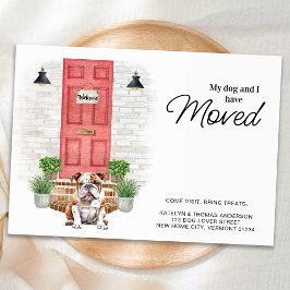 私の犬と私は英語のブルドッグ犬の移動を移動した 案内状