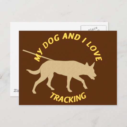 私の犬と私は追跡が大好き ポストカード (正面/裏面)