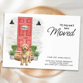 私の犬と私は金のドードルを動かしている 案内状