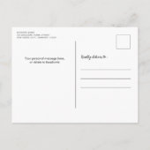 私の犬と私は黄色のラブラドール移動 案内ポストカード (裏面)