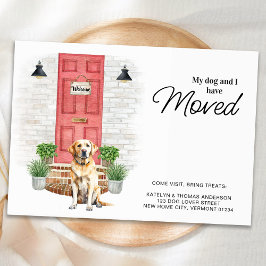 私の犬と私は黄色のラブラドール移動 案内状