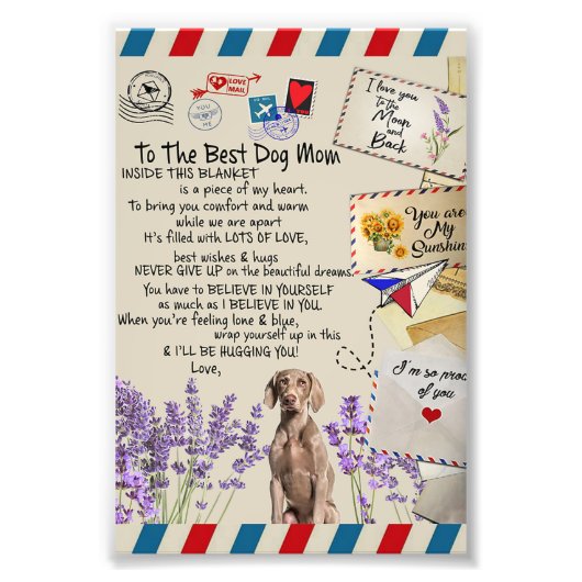 私の犬にママのギフト、ママの誕生日ギフトアイディア フォトプリント            (正面)