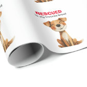 私の犬のお気に入りのデザインは救助された ラッピングペーパー (ロールコーナー)