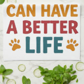 私の犬のために働く キッチンタオル (折り畳み)