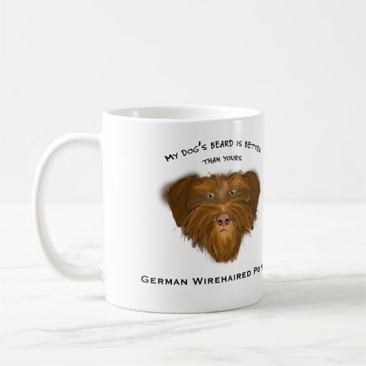 私の犬のひげのマグ コーヒーマグカップ (左)