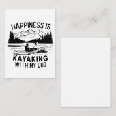 私の犬のカムピンとカヤックは幸せアウトドア ノートカード (正面/裏面)