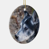 私の犬のクリスマスの飾り セラミックオーナメント (右)