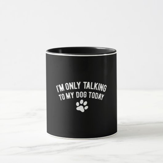 私の犬のグラフィックに話す マグカップ (中央)