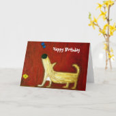 私の犬のジェイク カード (黄色い花)