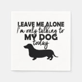 私の犬のナプキンとだけ話して スタンダードカクテルナプキン (正面)