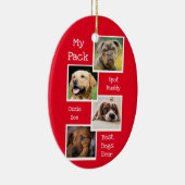 私の犬の写真コラージュ最高のドッグエバーレカスタムッド セラミックオーナメント (右)