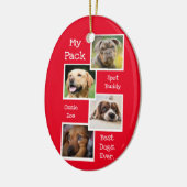私の犬の写真コラージュ最高のドッグエバーレカスタムッド セラミックオーナメント (左)