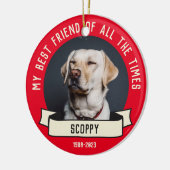 私の犬の写真 セラミックオーナメント (左)