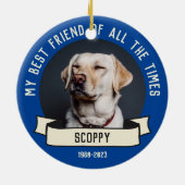 私の犬の写真 セラミックオーナメント (裏面)
