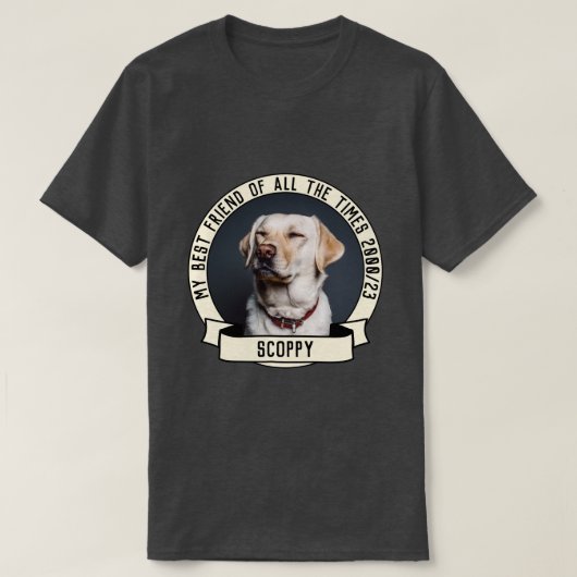 私の犬の写真 Tシャツ (デザイン正面)