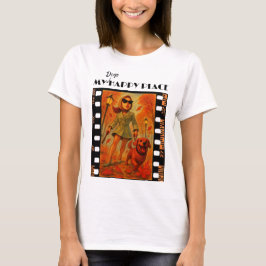 私の犬の幸せな場所 (秋) Tシャツ