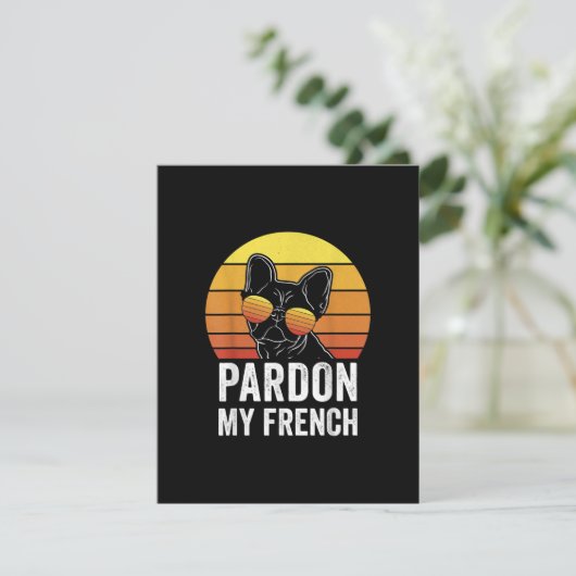 私の犬の愛フランスの者ギフトFrenchie Buldogを許す サンキューカード (スタンド正面)