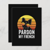 私の犬の愛フランスの者ギフトFrenchie Buldogを許す サンキューカード (正面/裏面)