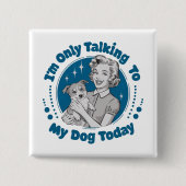 私の犬の日の青にのみ話す 缶バッジ (正面)