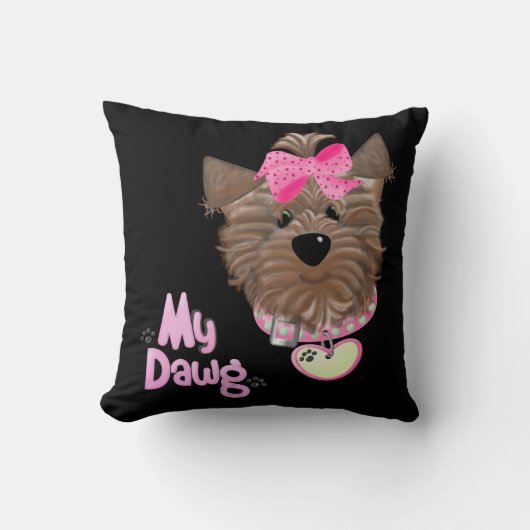 私の犬の枕 クッション (正面)