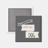 私の犬の灰色の人間関係で マグネット (正面/裏面)