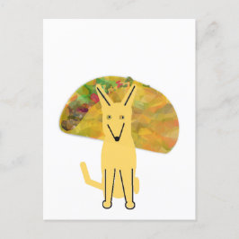 私の犬の相棒とタコ、葉書 ポストカード